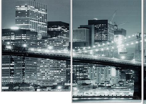 The paper is published from monday to saturday; Wandbild 4 teilig New York Brooklyn Bridge USA Amerika Bild Leinwand - Kaufen bei living-by-design