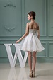 A-Line Short/Mini Sweetheart Beaded White Prom/Formal Evening ...