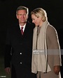 Former German President Christian Wulff and his wife Bettina depart ...