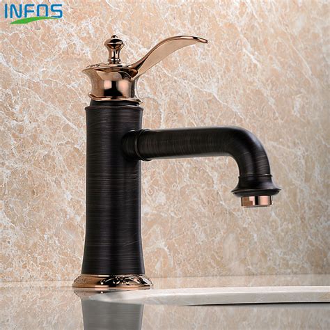 A recent roundup of inspiration featured copper sinks and copper faucets and exposed copper pipes. Black Antique Copper Bathroom Brass Basin Faucet Single ...