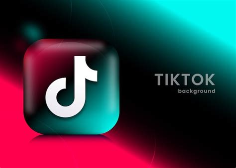 Premium Vector 3d Tiktok Background Or Banner