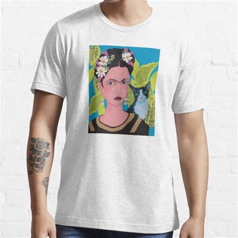 Frida Kahlo With Tuxedo Cat T Shirt For Sale By Janpaints22