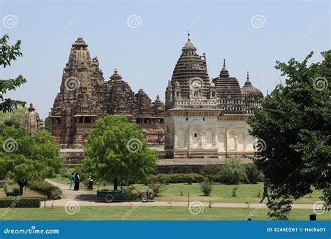 Temple City Of Khajuraho In India Stock Image Image Of Pradesh