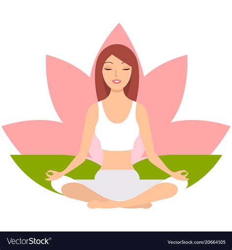 Yoga Woman Meditating Royalty Free Vector Image