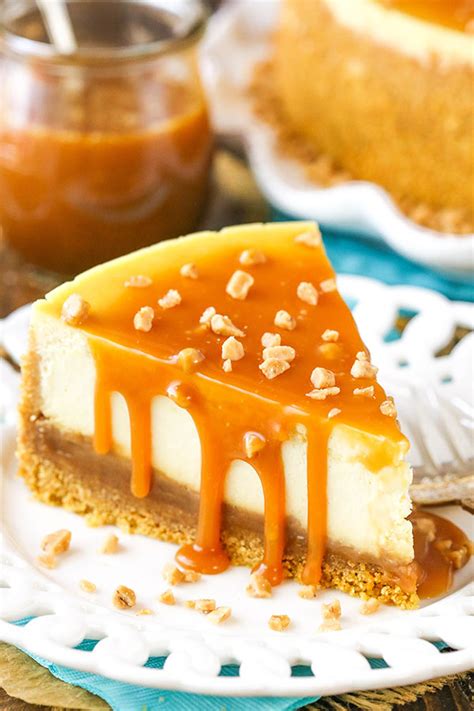 Easy Salted Caramel Cheesecake Recipe With Toffee Bits Recipe