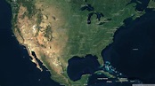 Map of USA satellite: sky view and view from satellite of USA