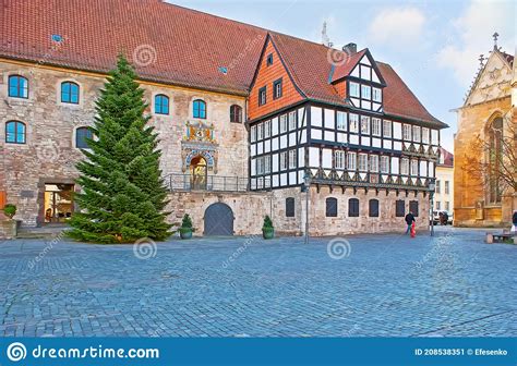 The Altstadtmarkt Old Town Market Square With Gewandhaus Building Braunschweig Germany