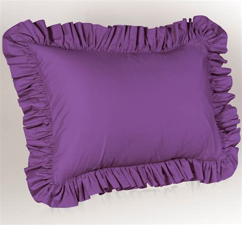 Solid Ruffled Pillow Sham Ebay