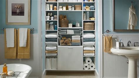 The light colors help open up the bathroom and help this space feel lighter, which is key when you don't have a lot of space to work with. 20 Practical Small Bathroom Storage Ideas | Space Saving ...