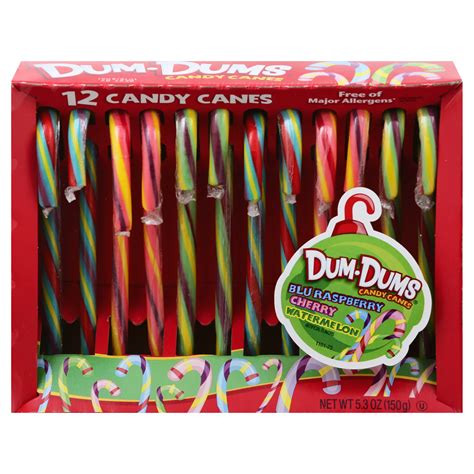 Dum Dums Assorted Holiday Candy Canes Shop Candy At H E B