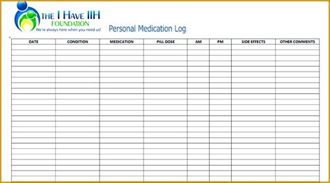 7 Medicine Dosage Chart Template Fabtemplatez