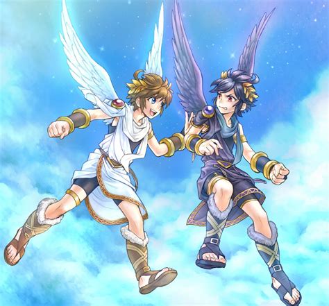 Pit And Pittoo Kid Icarus Kid Icarus Uprising Pit And Dark Pit