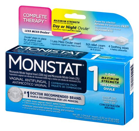 Monistat 1 Complete Therapy Vaginal Antifungal 1 Day Maximum Strength