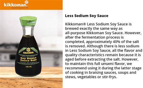 Kikkoman Less Sodium Soy Sauce 148 Ml Grocery And Gourmet Foods
