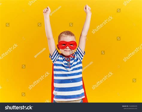 Child Superhero Hands Raised Stock Photo 1526085035 Shutterstock