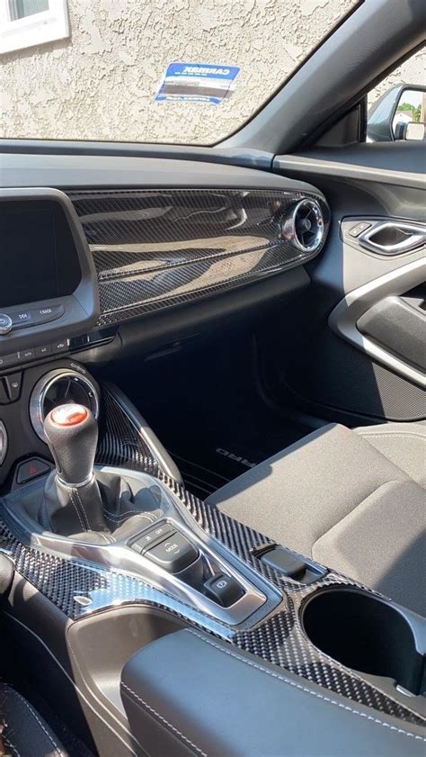 2016 2024 Camaro Carbon Fiber Passenger Dashboard Overlay Carbon Fiber