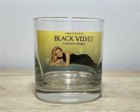 Vintage Black Velvet Canadian Whisky Glass Dawn Davidson Whiskey Glass