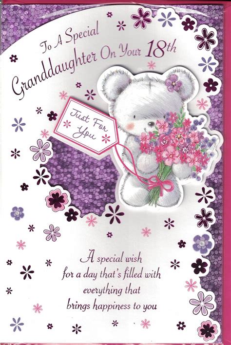 Granddaughter 18th Birthday Card To A Special Granddaughter On Your