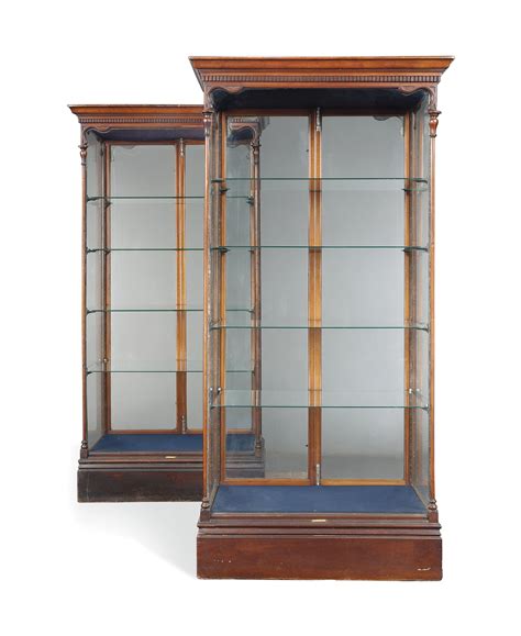 A Pair Of Victorian Mahogany Display Cabinets Of George Iii Style