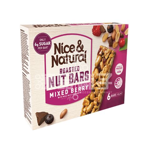 Nice And Natural Roasted Nut Bar Mix Berry 192g Frozen Food Best Priced Quality Delivery Ipoh