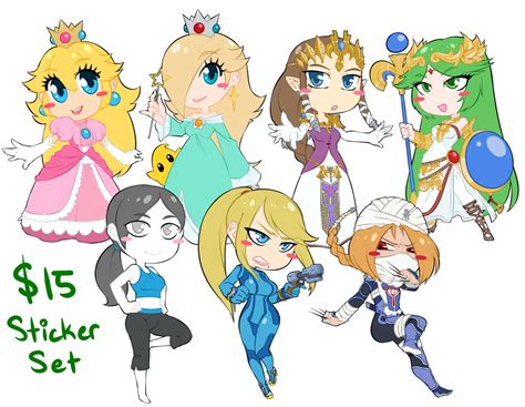 Super Smash Sisters Stickers By Ktullanyx On Newgrounds