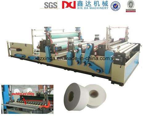 Full Automatic Rewinding And Punching Kitchen Towel Maxi Roll Paper Machine China Paper Making