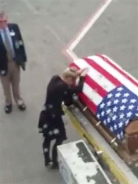 A Heartbreaking Reunion Young Widow Meets Army Husbands Coffin On