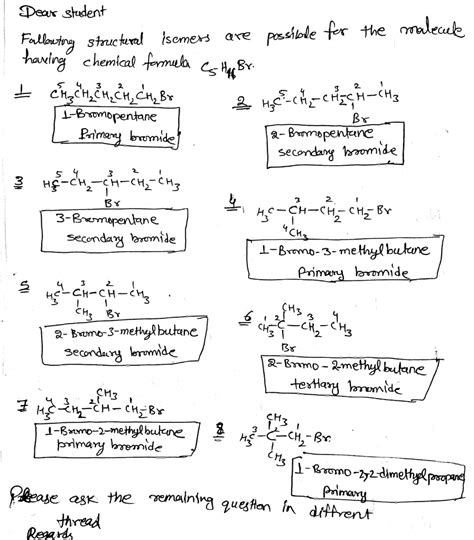 Draw The Structures Of All Eight Structural Isomers That Have The