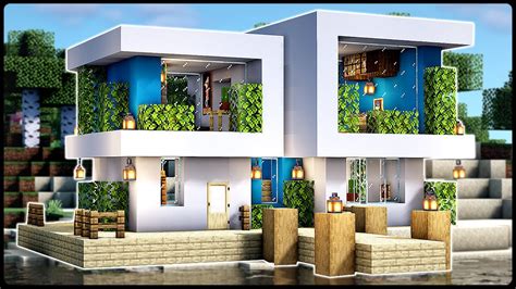 Minecraft How To Build Modern Beach House Youtube My Xxx Hot Girl