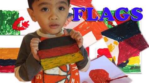 Learning Abc Painting Flags Of The World A Z Using Crayon Melt Youtube