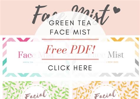 Diy Natural Face Mist Recipe With Green Tea Gabriela Green