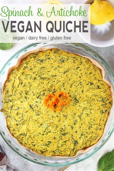 Vegan Quiche With Spinach Artichokes Vegan Quiche Recipe