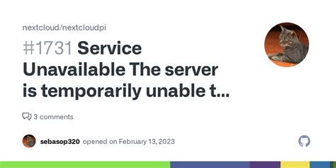 Service Unavailable The Server Is Temporarily Unable To Service Your