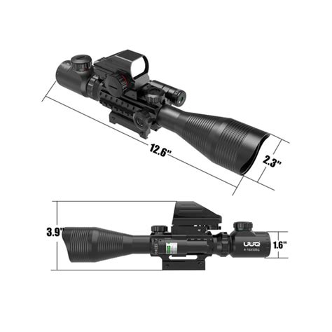 Uuq C4 12x50 Rifle Scope Dual Illuminated Reticle Wlaser Sight And Ho