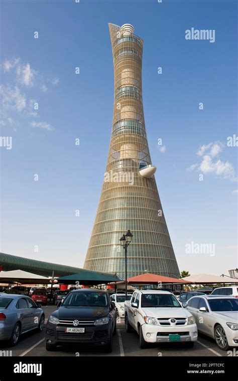 Qatar Doha The Aspire Tower In Doha Sports City Complex Stock Photo