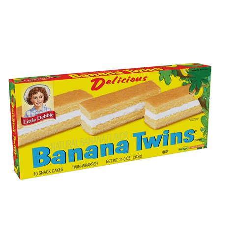 Little Debbie Banana Twins, 10 ct, 11.0 oz - Walmart.com - Walmart.com
