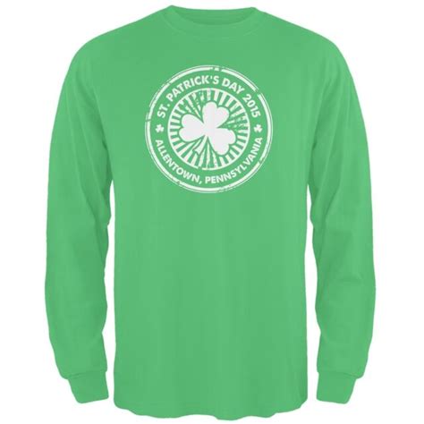 St Patricks Day Allentown Pa Irish Green Adult Long Sleeve T Shirt
