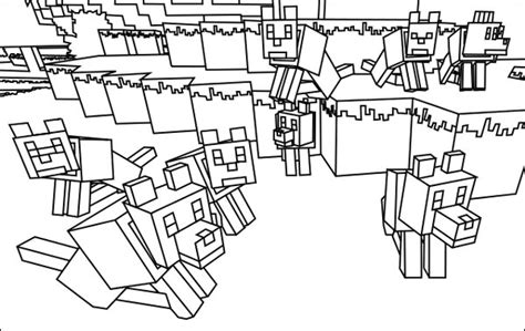 Minecraft Wolf Coloring Pages At Free Printable