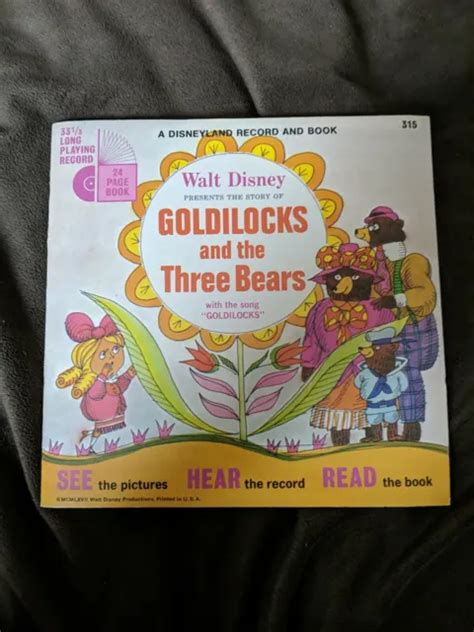 Walt Disney Goldilocks And The Three Bears Disneyland Record And Book 315 12 00 Picclick