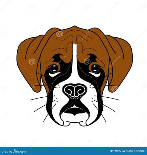 Boxer Puppy Cartoon Vector 89025741