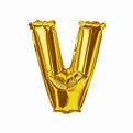 Letras Metalizadas 45cm Dourada - V - Lojas Brilhante