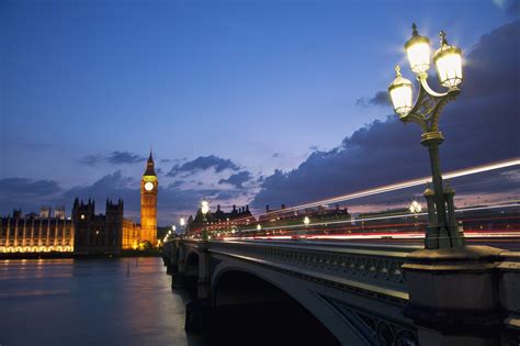 London England Capital Architecture Bridge River Night Lights