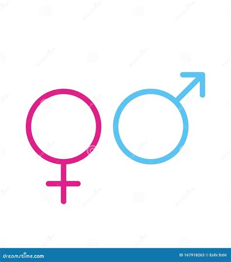 Icono De Sexo Masculino Y Femenino Aislado En Fondo Blanco Ilustración