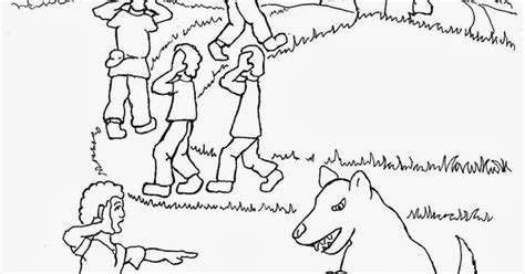 Boy Who Cried Wolf Coloring Page Sketch Coloring Page