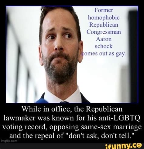 Former Homophobic Republican Congressman Aaron Tomes As While In Office
