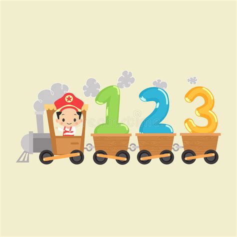 Cartoon Kids With 123 Numbers Stock Vector Illustration Of Happy