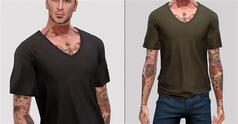 The Sims 4 Mody Do Gry Koszulka Z Dekoltem W Szpic Od Darte 77