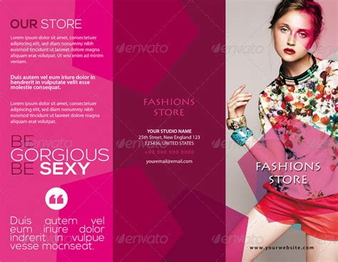 fashion studio tri fold brochure  studiorgb graphicriver