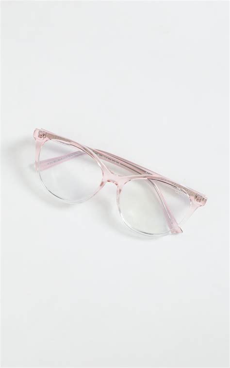 quay x chrissy all nighter blue light glasses in pink and clear showpo