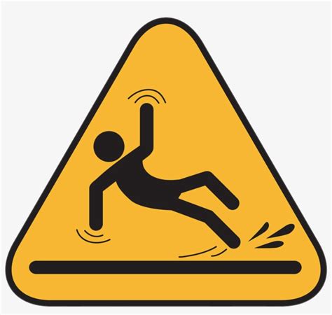 Slip And Fall Hazard Sign Slip Trip And Fall Transparent Png